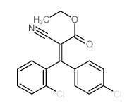 ethyl (E)-3-(2-chlorophenyl)-3-(4-chlorophenyl)-2-cyano-prop-2-enoate structure