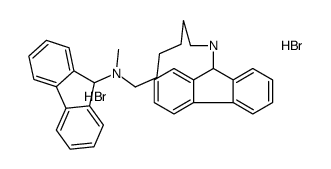 9H-fluoren-9-yl-[6-[9H-fluoren-9-yl(methyl)azaniumyl]hexyl]-methylazanium,dibromide Structure