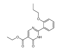 6-oxo-2-(2-propoxy-phenyl)-1,6-dihydro-pyrimidine-5-carboxylic acid ethyl ester Structure