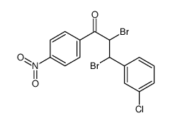 2,3-dibromo-3-(3-chlorophenyl)-1-(4-nitrophenyl)propan-1-one Structure