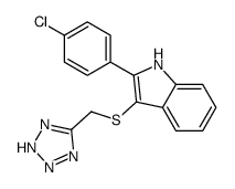 2-(4-chlorophenyl)-3-(2H-tetrazol-5-ylmethylsulfanyl)-1H-indole Structure