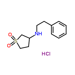 3-Thiophenamine,tetrahydro-N-(2-phenylethyl)-, 1,1-dioxide, hydrochloride (1:1)结构式