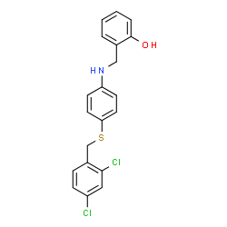 2-((4-[(2,4-DICHLOROBENZYL)SULFANYL]ANILINO)METHYL)BENZENOL结构式