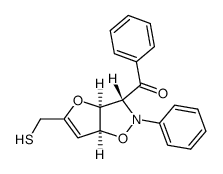 Phenyl[2-phenyl-5-(sulfanylmethyl)-2,3,3a,6a-tetrahydrofuro[2,3-d]isox azol-3-yl]methanone structure