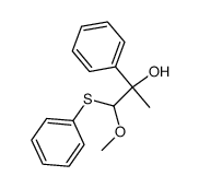 1-methoxy-2-phenyl-1-(phenylthio)-2-propanol Structure