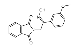 2-(2-(hydroxyimino)-2-(3-methoxyphenyl)ethyl)isoindoline-1,3-dione结构式