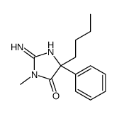 2-亚氨基-5-丁基-3-甲基-5-苯基-咪唑啉-4-酮结构式