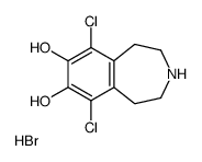 6,9-Dichloro-2,3,4,5-tetrahydro-1H-3-benzazepine-7,8-diol hydrobr omide (1:1)结构式