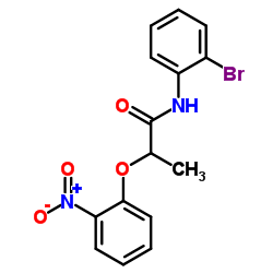 N-(2-Bromophenyl)-2-(2-nitrophenoxy)propanamide结构式