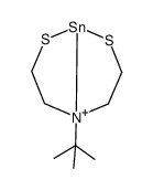 5-t-butyl-5-aza-2,8-dithia-1-stanna(II)bicyclo{3.3.0(1,5)}octane结构式