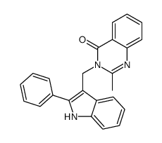 2-methyl-3-[(2-phenyl-1H-indol-3-yl)methyl]quinazolin-4-one结构式