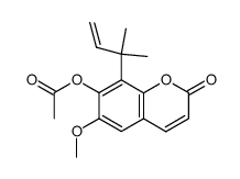 7-acetoxy-6-methoxy-8-(1,1-dimethylallyl)coumarin Structure