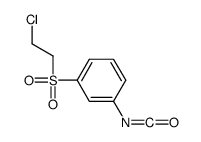 1-(2-chloroethylsulfonyl)-3-isocyanatobenzene结构式