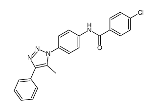 4-phenyl-5-methyl-1-<4-(4-chlorobenzoylamino)phenyl>-1H-1,2,3-triazole结构式