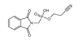 N-phthalylaminomethanephosphonic acid 2-cyanoethyl monoester结构式