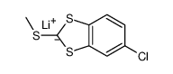 lithium,5-chloro-2-methylsulfanyl-1,3-benzodithiol-2-ide结构式