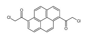 Ethanone, 1,1'-(1,6-pyrenediyl)bis[2-chloro Structure