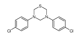 3,5-bis(4-chlorophenyl)-1,3,5-thiadiazinane结构式