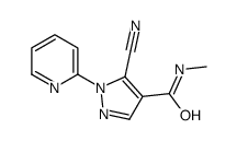 5-cyano-N-methyl-1-pyridin-2-ylpyrazole-4-carboxamide结构式