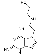 2-amino-7-[2-(2-hydroxyethylamino)ethyl]-3H-purin-6-one结构式