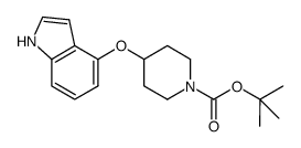 1,1-dimethylethyl 4-(1H-indol-4-yloxy)-1-piperidinecarboxylate structure