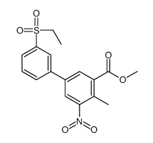 Methyl 3'-(ethylsulfonyl)-4-Methyl-5-nitrobiphenyl-3-carboxylate结构式