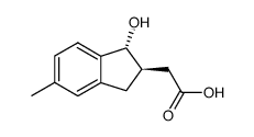 1-hydroxy-5-methyl-trans-2-indanylacetic acid Structure