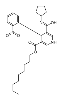 nonyl 5-(cyclopentylcarbamoyl)-4-(2-nitrophenyl)-1,4-dihydropyridine-3-carboxylate结构式