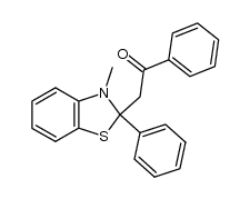 3-methyl-2-phenacyl-2-phenylbenzothiazoline Structure