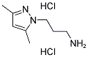 3-(3,5-DIMETHYL-PYRAZOL-1-YL)-PROPYLAMINE DI-HYDROCHLORIDE Structure