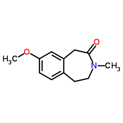 2H-3-Benzazepin-2-one, 1,3,4,5-tetrahydro-8-methoxy-3-methyl- Structure