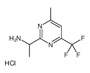 1-[4-methyl-6-(trifluoromethyl)pyrimidin-2-yl]ethanamine,hydrochloride Structure