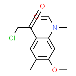 Formamide,N-[2-(chloroacetyl)-5-methoxy-4-methylphenyl]-N-methyl- (9CI) structure