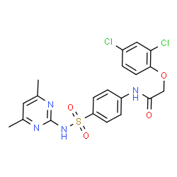 2-(2,4-dichlorophenoxy)-N-(4-{[(4,6-dimethyl-2-pyrimidinyl)amino]sulfonyl}phenyl)acetamide结构式