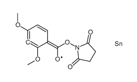 N-succinimidyl-2,4-dimethoxy-3-(trimethylstannyl)benzoate结构式