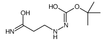 Hydrazinecarboxylic acid, 2-(3-amino-3-oxopropyl)-, 1,1-dimethylethyl ester Structure