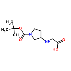 N-(1-{[(2-Methyl-2-propanyl)oxy]carbonyl}-3-pyrrolidinyl)glycine Structure