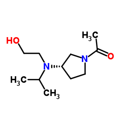 1-{(3S)-3-[(2-Hydroxyethyl)(isopropyl)amino]-1-pyrrolidinyl}ethanone结构式