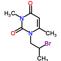 1-(2-Bromopropyl)-3,6-dimethyl-2,4(1H,3H)-pyrimidinedione Structure