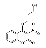 4-(3-hydroxypropoxy)-3-nitrochromen-2-one Structure