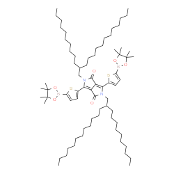 2,5-Bis(2-decyltetradecyl)-3,6-bis[5-(4,4,5,5-tetramethyl-1,3,2-dioxaborolan-2-yl)thiophen-2-yl]pyrrolo[3,4-c]pyrrole-1,4(2H,5H)-dione structure