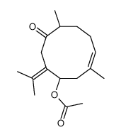 (3,7-dimethyl-8-oxo-10-propan-2-ylidenecyclodec-3-en-1-yl) acetate结构式