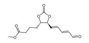 (5S)-(5-oxo-(1E,3E)-penta-1,3-dien-1-yl)-2-oxo-1,3-dioxolane-4-butanoate de methyle Structure