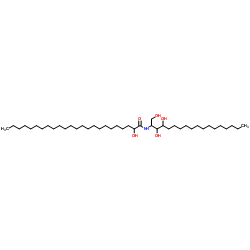 (2S,3S,4R,2'R)-2-(2'-羟基二十四碳酰氨基)十八烷-1,3,4-三醇结构式