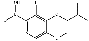 2-氟-3-异丁氧基-4-甲氧基苯基硼酸结构式