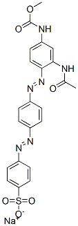 4-[4-(2-Acetylamino-4-methoxycarbonylamino-phenylazo)phenylazo]-benzenesulfonic acid, sodium salt picture