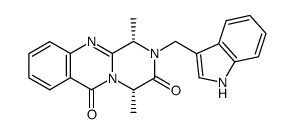 (1S,4S)-2-(1H-indol-3-ylmethyl)-1,4-dimethyl-2H-pyrazino[2,1-b]quinazoline-3,6(1H,4H)-dione Structure