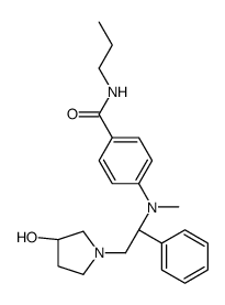 4-[[(1S)-2-[(3S)-3-hydroxypyrrolidin-1-yl]-1-phenylethyl]-methylamino]-N-propylbenzamide结构式