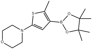 2-Methyl-5-(morpholino)thiophene-3-boronic acid pinacol ester结构式