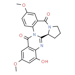 10H,16H-Pyrrolo[2,1-c]quinazolino[3,2-a][1,4]benzodiazepine-10,16-dione,5b,6,7,8-tetrahydro-4-hydroxy-2,12-dimethoxy-,(5bS)- (9CI) Structure